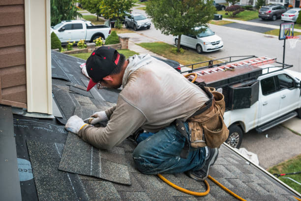 Professional Roof Replacement technician working in Goodells, MI